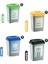 Geri Dönüşüm Atık Kağıt Atık Plastik Atık Cam Atık 4'lü Geri Dönüşüm Sıfır Atık Kutuları 50 Lt 1