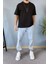 Oversize Fit %100 Pamuk Orta Kalın Dokulu Ekru T-Shirt 3