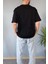 Oversize Fit %100 Pamuk Orta Kalın Dokulu Ekru T-Shirt 5