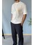 Cebi Örgü Işlemeli %100 Pamuk Oversize Tişört 2