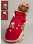 Santa Bow Kırmızı Yılbaşı Köpek Kıyafeti | Noel Baba Kapüşonlu Polar Sweatshirt | Orta ve Büyük Irklar Için 1