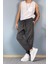 Havuç Kesim Keten Pantolon Bağcıklı Beli Lastikli Bilek Boy 4