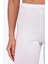 Kadın Likralı Süprem Düz Kapri Tayt Beyaz | K0458 4