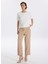 Normal Bel Regular Fit Bej Kadın Pantolon F5WL-PNT0397 1