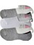 Gri ve Beyaz Kadın Babet Çorap 3 çift 3