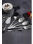 6 Parça Silver Sunum Için Servis Kaşığı Kaşık Çatal Spatula Reçel Seti CIN613SLV 4