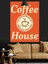Kahve Fincanlı Coffee House Reklam Afişi Dekoratif Kanvas - Mdf Ahşap Tablo 4