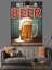Buz Gibi Soğuk Bira Retro Reklam Afişi Dekoratif Kanvas - Mdf Ahşap Tablo 1