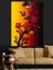 Soyut Çiçek Kırmızı Sarı Dekoratif Kanvas - Mdf Ahşap Tablo 2