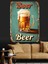 Retro Bira Ilan Afişi Dekoratif Kanvas - Mdf Ahşap Tablo 2