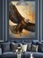 Yırtıcı Kartal Avda Uçuyor Dekoratif Kanvas - Mdf Ahşap Tablo 1