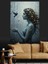 Orman Kadın ve Kuru Yaprak Kuş Dekoratif Kanvas - Mdf Ahşap Tablo 5