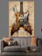 Kızgın Grunge Gitar Tasarım Dekoratif Kanvas - Mdf Ahşap Tablo 1