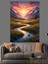 Gün Batımı Çiftlik Manzarası Dekoratif Kanvas - Mdf Ahşap Tablo 5
