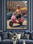 Pembe Scooter Şehir Sürüşü Dekoratif Kanvas - Mdf Ahşap Tablo 5