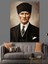 Mustafa Kemal Atatürk Portresi Klasik Dekoratif Kanvas - Mdf Ahşap Tablo 1
