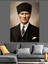 Mustafa Kemal Atatürk Portresi Klasik Dekoratif Kanvas - Mdf Ahşap Tablo 2