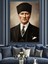 Mustafa Kemal Atatürk Portresi Klasik Dekoratif Kanvas - Mdf Ahşap Tablo 3