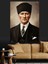 Mustafa Kemal Atatürk Portresi Klasik Dekoratif Kanvas - Mdf Ahşap Tablo 5