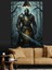 Karanlık Ormanda Zırhlı Şövalye Kılıç Tutuyor Dekoratif Kanvas - Mdf Ahşap Tablo 2