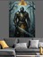 Karanlık Ormanda Zırhlı Şövalye Kılıç Tutuyor Dekoratif Kanvas - Mdf Ahşap Tablo 3
