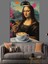Kahve Içen Lisa Dekoratif Kanvas - Mdf Ahşap Tablo 5