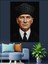 Kalpaklı Mustafa Kemal Atatürk Portresi Dekoratif Kanvas - Mdf Ahşap Tablo 3