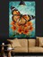 Turuncu Kelebek ve Çiçekler Dekoratif Kanvas - Mdf Ahşap Tablo 5
