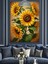 Ayçiçeği Buketi Dekoratif Kanvas - Mdf Ahşap Tablo 3