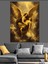 Altın Kanatlı Melek Figürü Dekoratif Kanvas - Mdf Ahşap Tablo 1