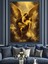 Altın Kanatlı Melek Figürü Dekoratif Kanvas - Mdf Ahşap Tablo 2