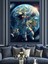 Dünya Gezegeni Uzay Manzarası Dekoratif Kanvas - Mdf Ahşap Tablo 5