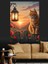 Kedi Fener Işığında Oturuyor Dekoratif Kanvas - Mdf Ahşap Tablo 1
