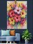Renkli Çiçek Buketi Suluboya Sanatı Dekoratif Kanvas - Mdf Ahşap Tablo 2