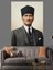 Mustafa Kemal Atatürk Portresi Dekoratif Kanvas - Mdf Ahşap Tablo 4