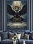 Antik Mısır Mitolojisi Kanatlar Dekoratif Kanvas - Mdf Ahşap Tablo 5