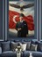 Dalgalanan Bayrak Atatürk ve Gökteki Kartal Dekoratif Kanvas - Mdf Ahşap Tablo 1