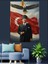 Dalgalanan Bayrak Atatürk ve Gökteki Kartal Dekoratif Kanvas - Mdf Ahşap Tablo 3