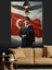 Dalgalanan Bayrak Atatürk ve Gökteki Kartal Dekoratif Kanvas - Mdf Ahşap Tablo 4