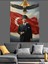 Dalgalanan Bayrak Atatürk ve Gökteki Kartal Dekoratif Kanvas - Mdf Ahşap Tablo 5