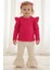 Kız Bebek Uzun Kollu Fuşya Body Toka Takım 2