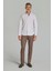 Regular Fit Paşa Yaka Cepsiz Açık Kahve Erkek Gömlek GMKTN250004_D10 1
