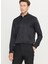 Tailored Fit Düğmeli Yaka Siyah Erkek Gömlek ACE020261599_SYH 1