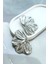 Silver Bloom Büyük Yarım Çiçek Formlu Çiçek Küpe - Şık ve Gösterişli 2