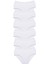 6 Adet Tutku Kadın Yüksek Bel Bato Kalın Lastik Külot Beyaz 1