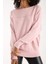 Kadın Pudra Kayık Yaka Triko Bluz 6