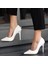 Mtxdpn Hillar Beyaz Cilt Stiletto Ayakkabı (Numara: 40) 4