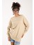 Kadın Açık Bej Kayık Yaka Triko Bluz 4