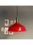 Asaletli Kırmızı Eskitme Fener Başlık Tekli Avize Sarkıt Ofis Showroom Salon Mutfak Avizeleri 4
