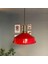 Asaletli Kırmızı Eskitme Fener Başlık Tekli Avize Sarkıt Ofis Showroom Salon Mutfak Avizeleri 5